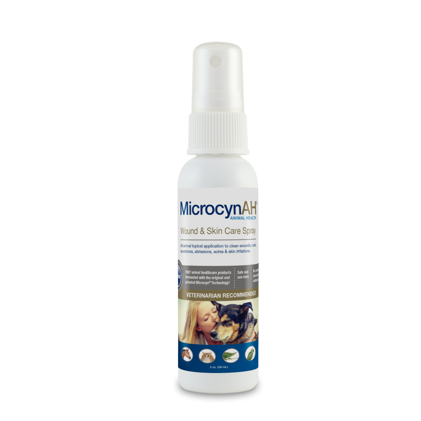 MicrocynAH (Veterinary Recommended) Wound & Skin Spray 59ml