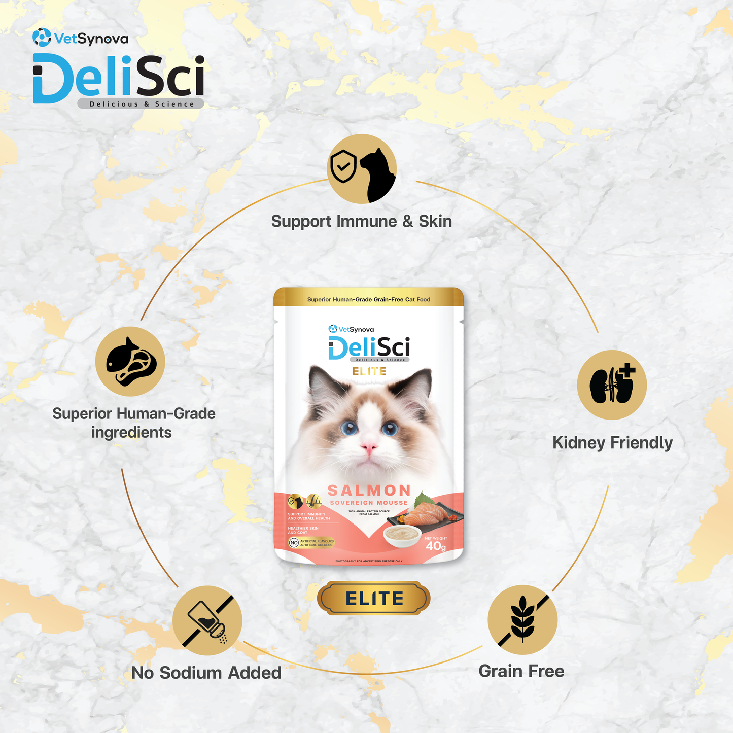DeliSci Elite Salmon Sovereign Mousse  40g