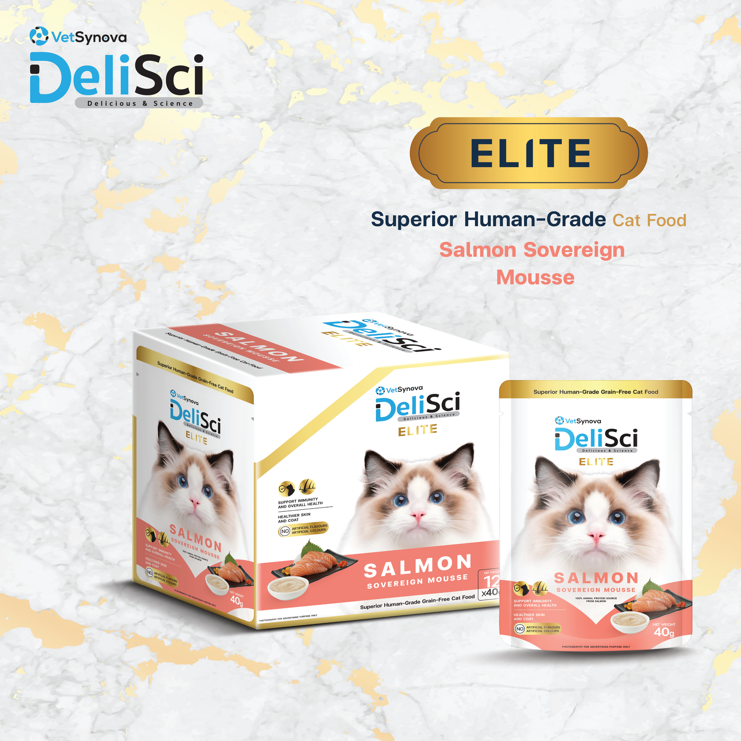DeliSci Elite Salmon Sovereign Mousse  40g